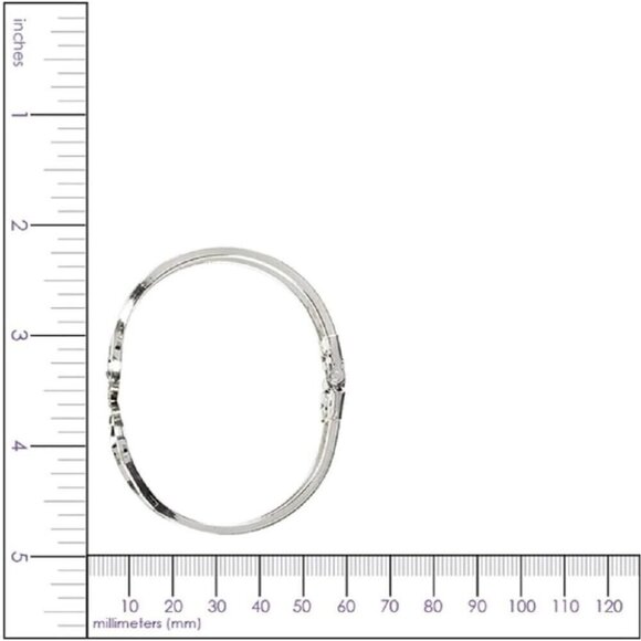 Two Silver Tone Hinged Metal Bangle Base Clamper Bracelets for DIY Jewelry - Picture 3 of 4